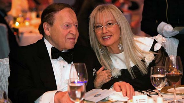 Sheldon with his wife Dr. Miriam Adelson