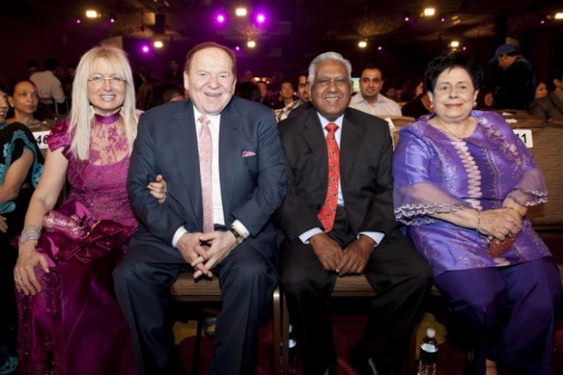 President Nathan, Mrs Nathan together with Mr Sheldon G Adelson & Dr Marian Adelson