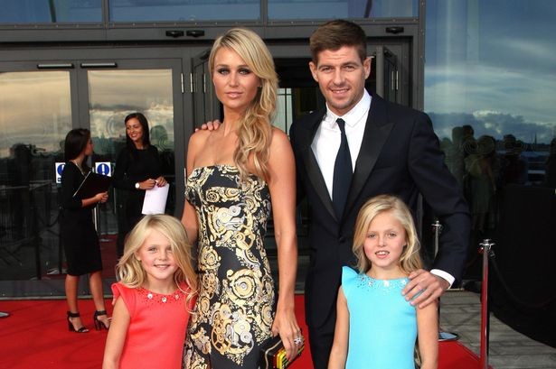 Steven Gerrard and his family