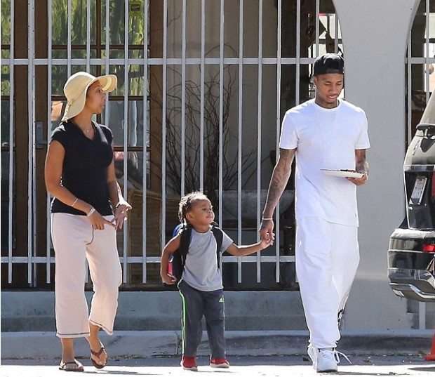Tyga with His Son King and Mother Pasionaye Nguyen