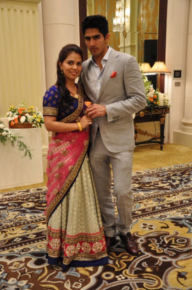 Vijender Singh and his wife Archana Singh
