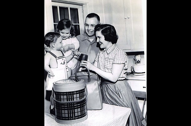 Warren Buffett with His Parents in His Childhood