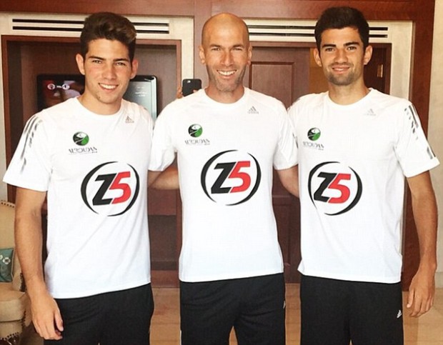 Zidane with his two of his sons