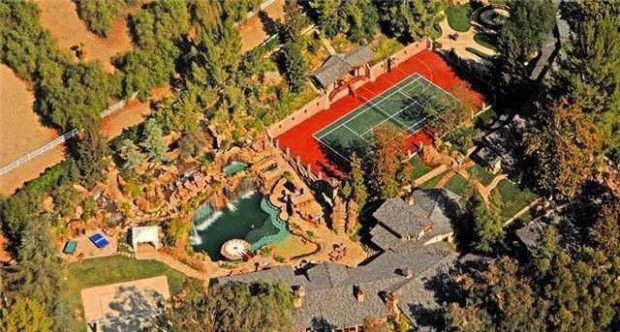 Aerial View of Drake house