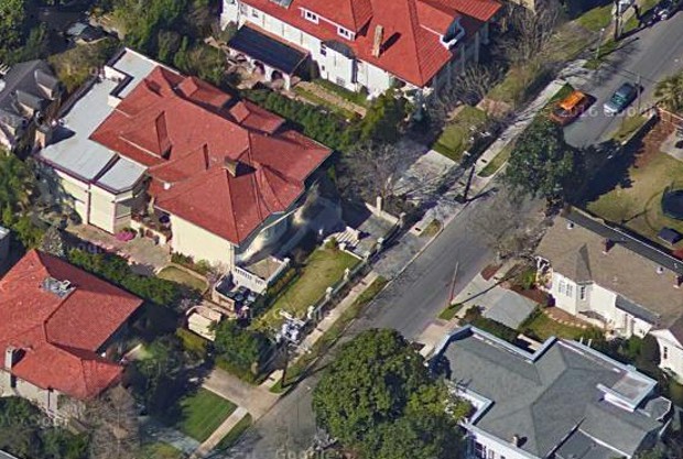 Aerial View of his New Orleans house
