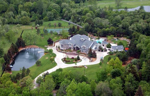 Aerial View of His Mansion