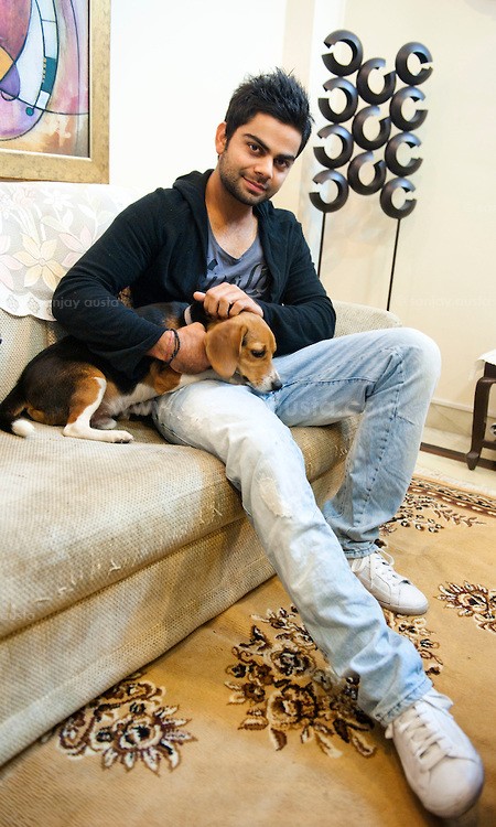 Kohli with His Pet at His House
