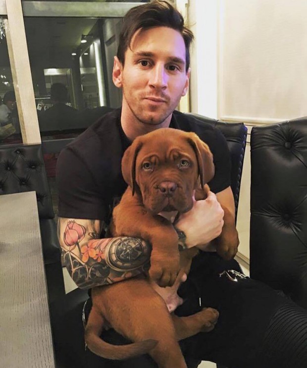 Messi with his dog