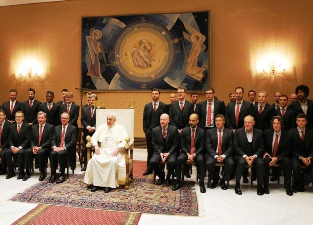 Muller and team with Pope Francis