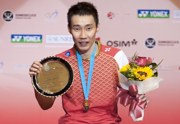 Lee Chong Wei with Yonex-Sunrise Hong Kong Open Badminton Championship 2013 