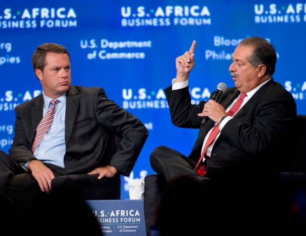 Doug McMillon, CEO of Wal-Mart Stores with Andrew Liveris at U.S. Africa Business Forum
