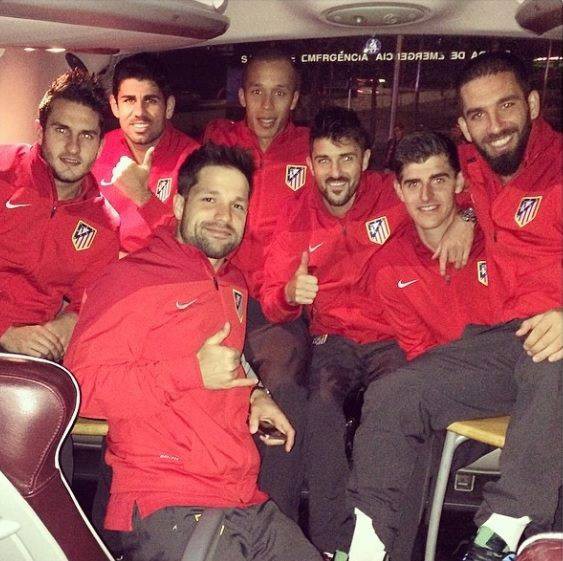 Courtois with Atletico Madrid teammates