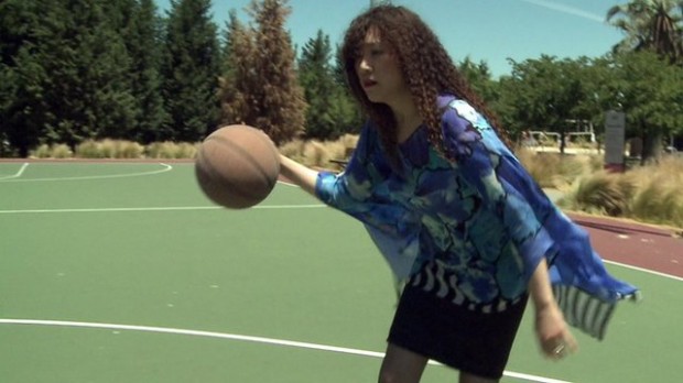 Weili Dai Playing Basket Ball