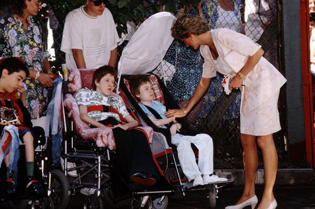 Princess Diana with handicapped children