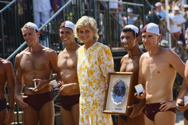 Princess Diana Presenting Awards to Lifeguards