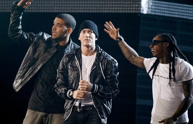 Drake with Eminem and Lil Wayne