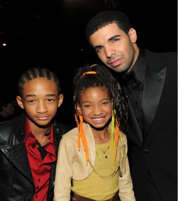 Jaden Smith and Willow Smith with Drake