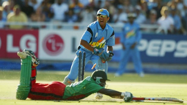 Rahul Dravid Keeping during 2003 Worldcup