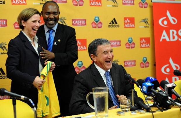 Maria Ramos with South Africa coach Carlos Alberto Parreira