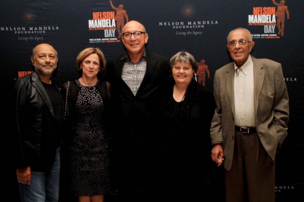 Anant Singh, Maria Ramos, Trevor Manuel, Barbara Hogan and Ahmed Kathrada at the South African premiere of Selma