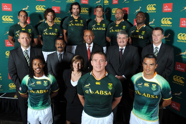 Maria Ramos With Springboks Team