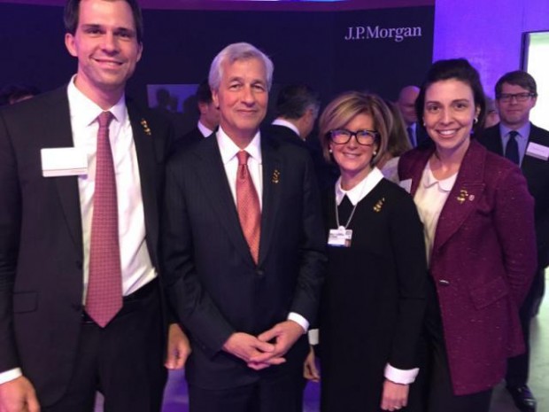 JP Morgan CEOs Jamie Dimon and Mary Callahan Erdoes