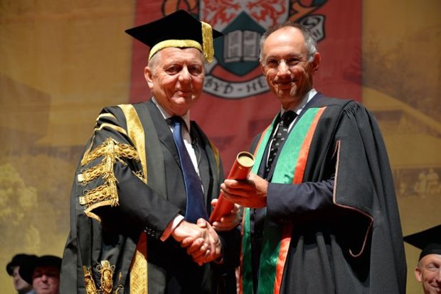 Michael Moritz has been honoured as Fellow of Aberystwyth