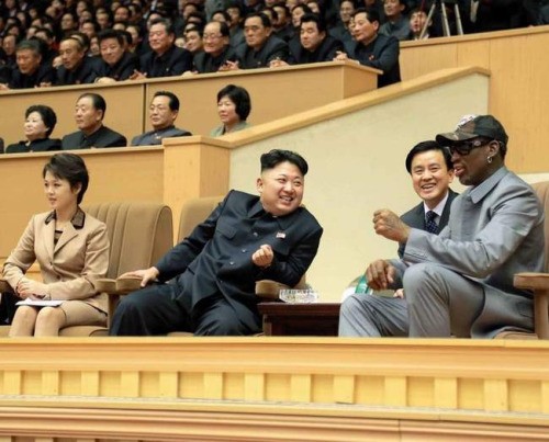 Kim Jong-un with Dennis Rodman