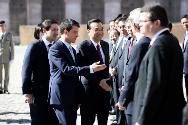 Chinese Prime Minister Li Keqiang begins a three-day visit to France