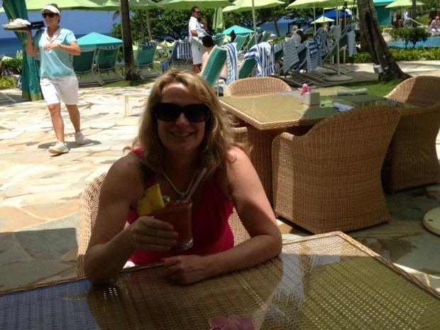 Kristin at Hanging out at a Hawaiian Hotel Pool
