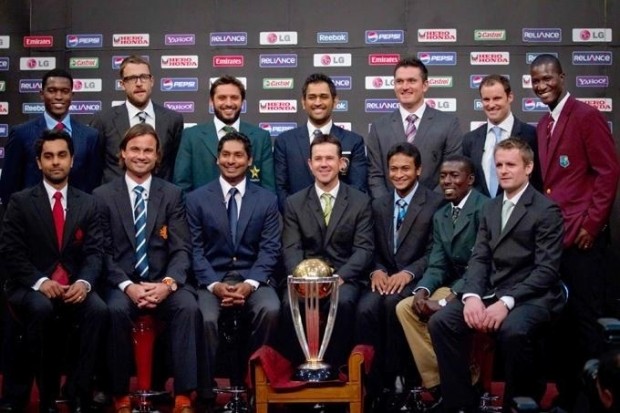 Dhoni with all Other Team Captains Before 2011 Worldcup