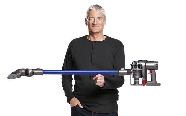 James Dyson with his  Cordless Vacuum Cleaner