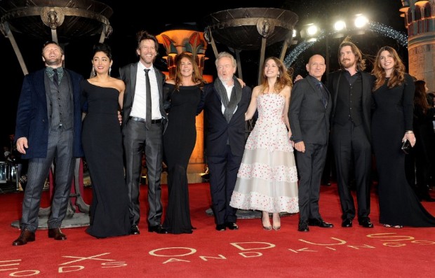 Christian Bale with Exodus Movie Cast