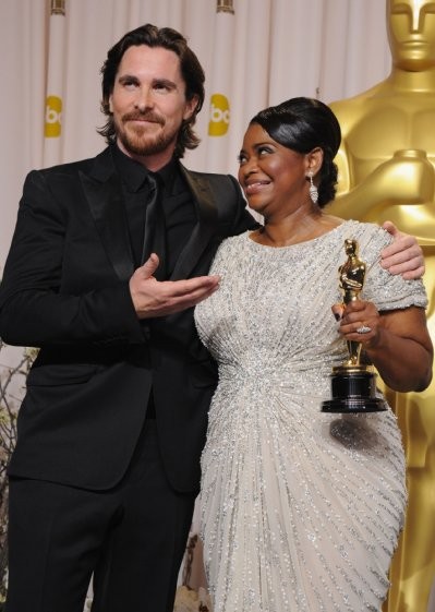 Christian Bale and Octavia Spencer