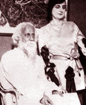 Rabindranath Tagore with Indira Gandhi