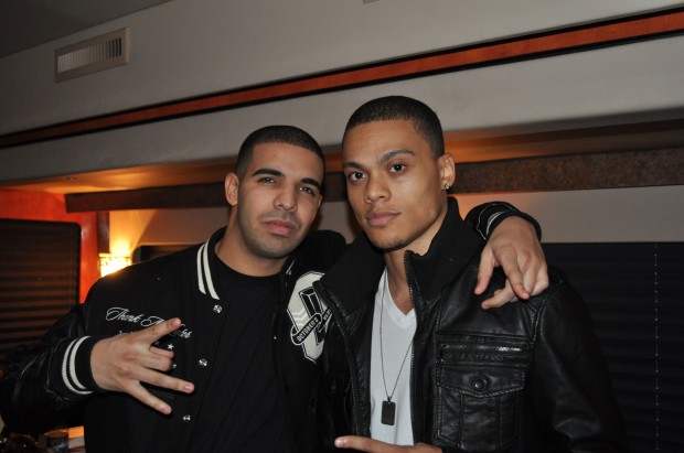 Drake with Lokz backstage at O.V.O.