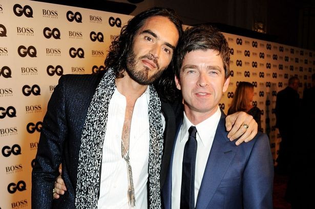 Russell Brand with Noel Gallagher