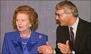John Major and Margaret Thatcher