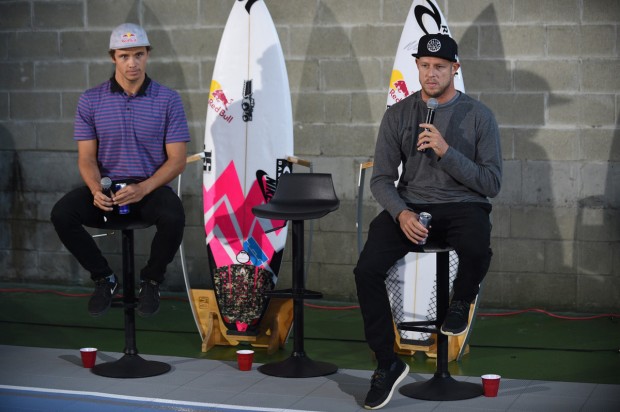 Mick Fanning and Julian Wilson and Red Bull and Rip Curl.