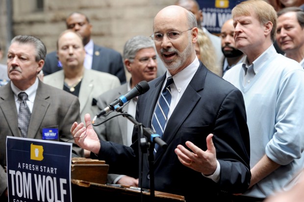 Tom Wolf speaks during an Endorsement Announcement