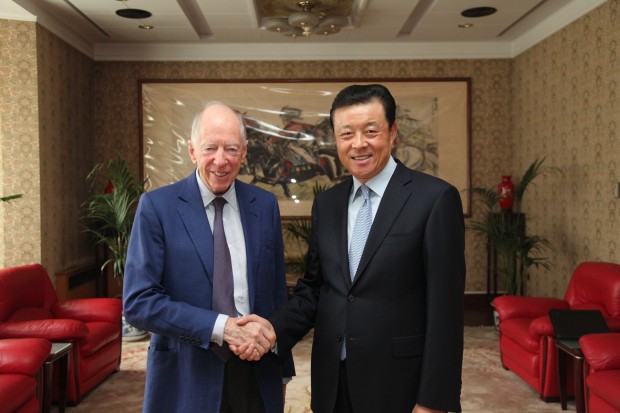 Chinese Ambassador Liu Xiaoming met with Lord Jacob Rothschild