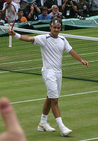 Roger Federer in 2005 Wimbledon 