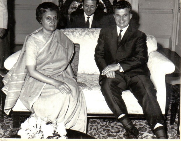 Indira Gandhi with Nicolae Ceausescu