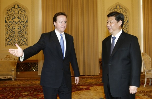 David Cameron and Xi Jinping 