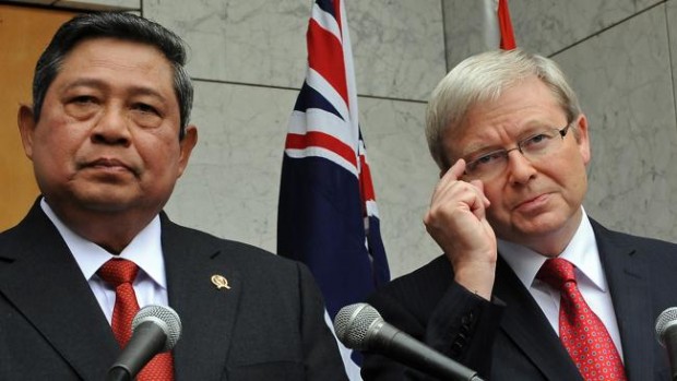 Indonesian President Susilo Bambang Yudhoyono Meets Kevin Rudd