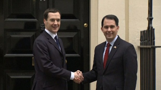 Scott Walker meets George Osborne in London