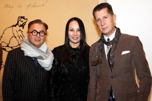 Michael Chow, Eva Chow with Stefano Tonchi