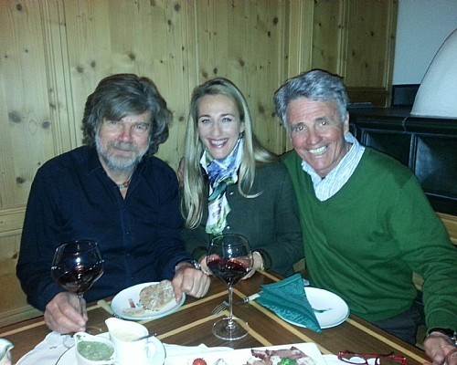 Reinhold Messner & Sabine Gwirl  inside Hotel Andreas Hofer With Peter Habeler