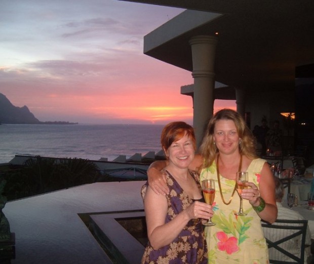 Kristin with Christina in Hawaii