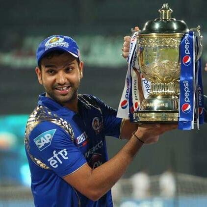 Rohit Sharma With IPL Trophy